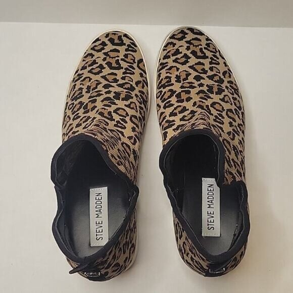 Steve Madden Lowery Leopard Print Casual Slip-on High Top Shoes Size 6.5 - Picture 5 of 8